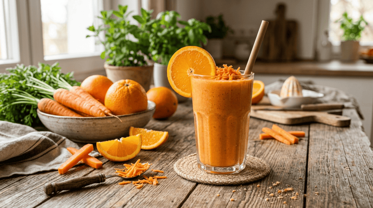 Wortel-sinaasappelsmoothie