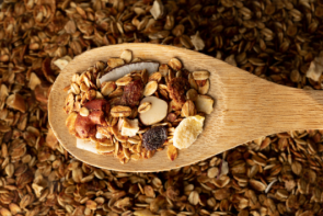 Granola op lepel