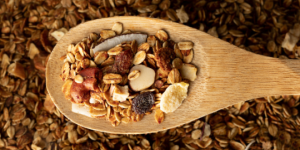 Granola op lepel