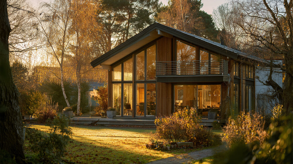 Moderne woning met een goed geïsoleerd dak voor meer wooncomfort en een stabiel binnenklimaat.