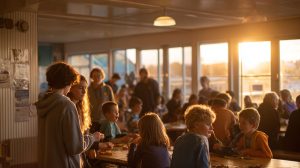 Deelnemers ontmoeten elkaar na een kickboksen training en bouwen aan een actieve leefstijl.