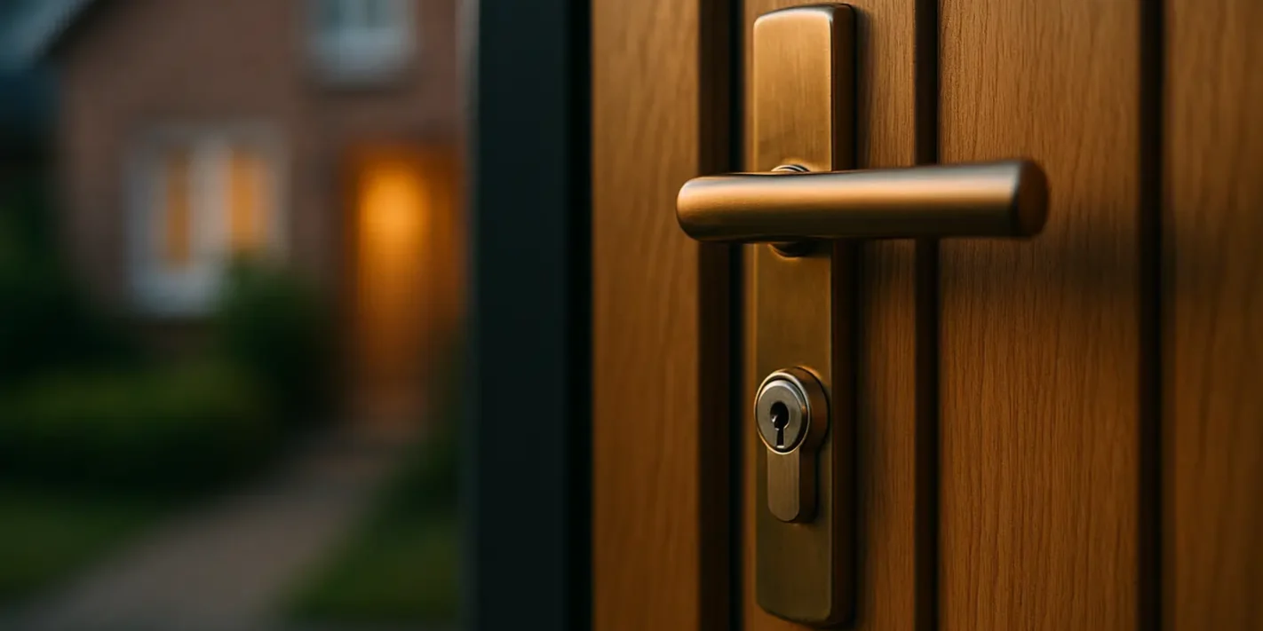 Moderne voordeur met veilig slot voor slotenmaker Herten